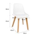 Chaise longue ALICIA-CHAISE - Lot de 4 chaises - Pieds en bois - Noir, blanc, bleu, gris foncé-1