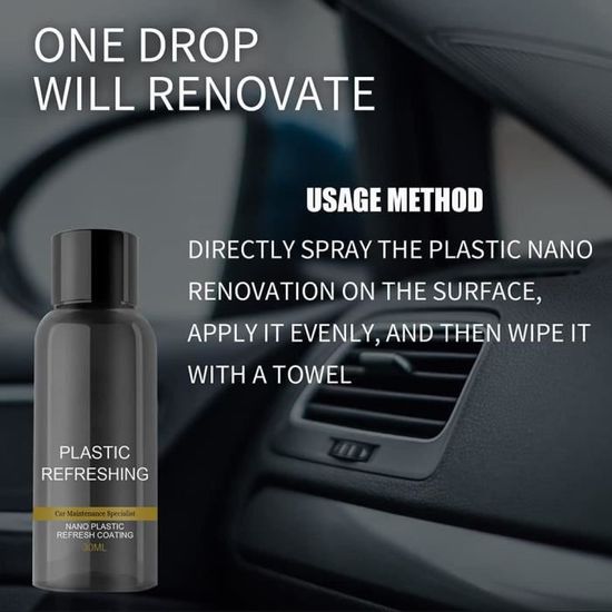 Nettoyant intérieur de voiture 30-50 ml - Produit de rénovation