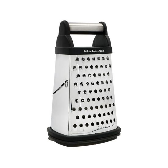 KitchenAid KN300OSOBA Gourmet Râpe 4 faces en acier inoxydable avec récipient de rangement amovible Noir