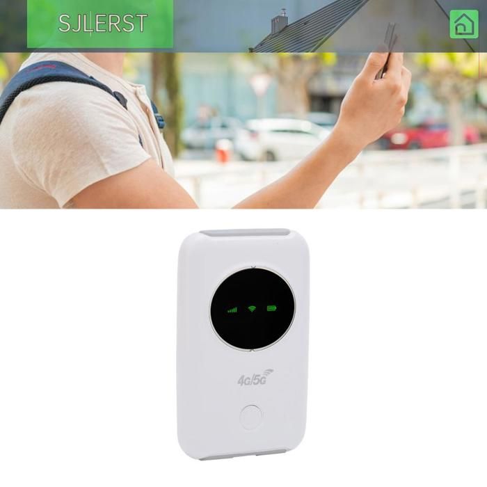 Hotspot WiFi 4G/5G Portable Goshyda - Batterie 3200mAh, Jusqu'à 10 Connexions, Slot Carte SIM - Idéal Voyages, Déplacement