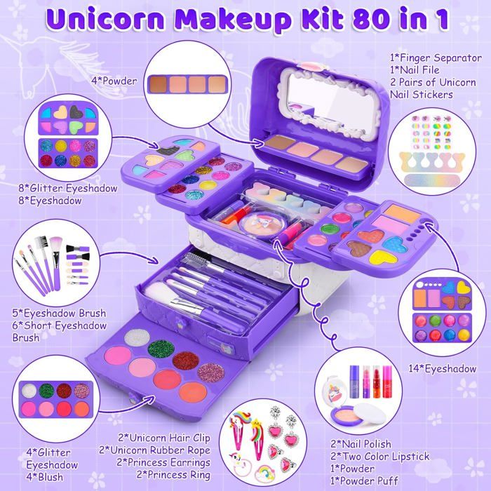 Jouet de Maquillage - Beauté Cadeau pour Enfant Fille - Ensemble de Maquillage lavables - Rose - 3 ans et plus - Jeux - Jouets Jouet de Maquillage - Beauté Cadeau pour Enfant Fille - Ensemble de Maquillage lavables - Rose - 3 ans et plus - Jeux - Jouets