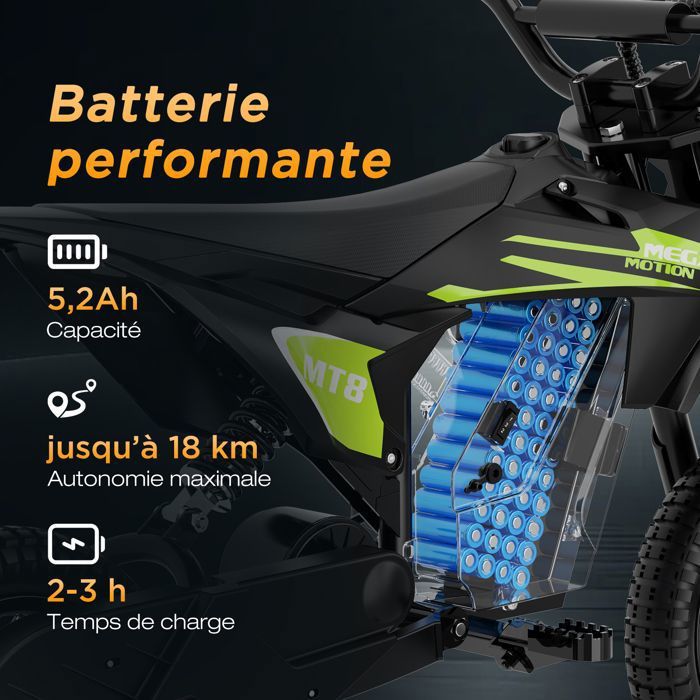 Moto électrique Police 12V Enfant – 2 Moteurs, 2 Vitesses, Phares LED, Anti-basculement – Dès 3 Ans