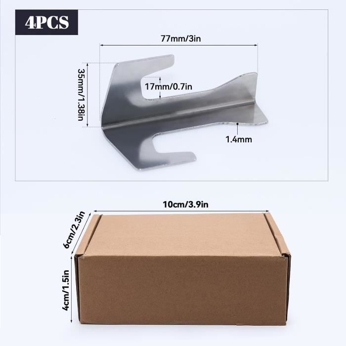 4 Entretoises Barbecue Sphérique - Acier Inoxydable 304 | Universel | Distance 15mm | Pour Plaque Cuisson