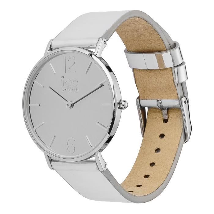 Ice Watch Montre City Sparkling Metal Silver S 015089 silver taille Achat vente montre Mixte Adulte Cuir Cdiscount
