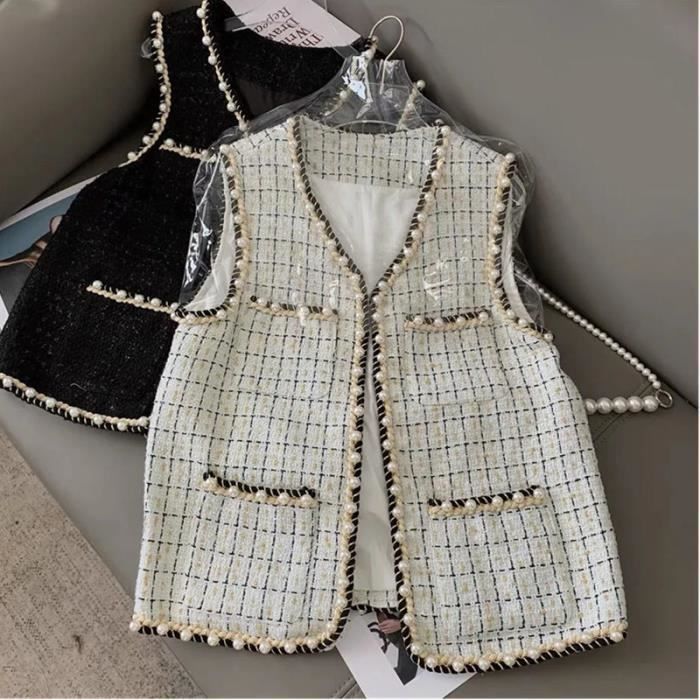 Gilet bouton perle sales