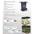 Aquarium à Bords Noir MonsterShop avec Kits Gravier BlancPlantes et Accessoires de DémarrageMeuble Noirde 300 litresDimension 42-2