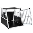 TECTAKE Cage de Transport pour Chien en Aluminium 66 cm x 90 cm x 695 cm - Noir-2