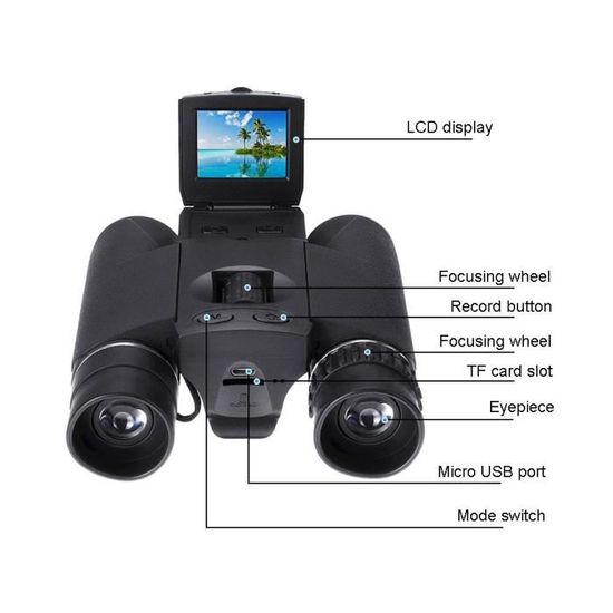 Jumelles 10X25 Pour La Chasse, Jumelles Pour Adultes Et Enfants Jumelles Étanches