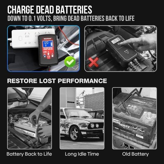 Chargeur De Batterie De Intelligent 12V 24V Entièrement Automatique7 - 9
