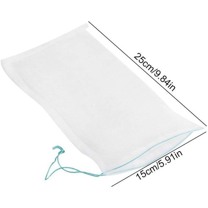 Sacs De Protection En Maille Pour Fruits Et Légumes - Avec Cordon De Serrage - Tailles 25x15 Cm Et 30x20 Cm - Nylon Ventilé Réutilisable