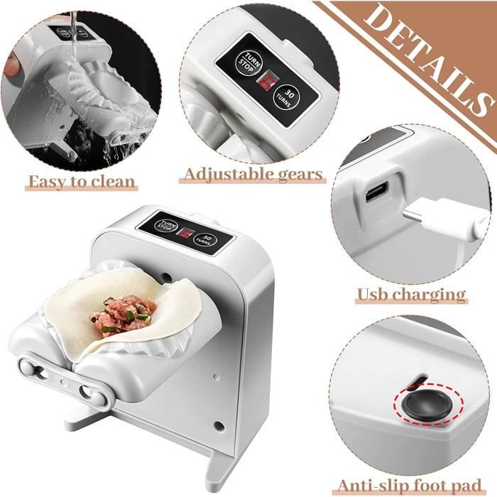 Machine à Raviolis Électrique - Presse à Pâte Automatique - Inox - Pour Dumplings, Empanadas