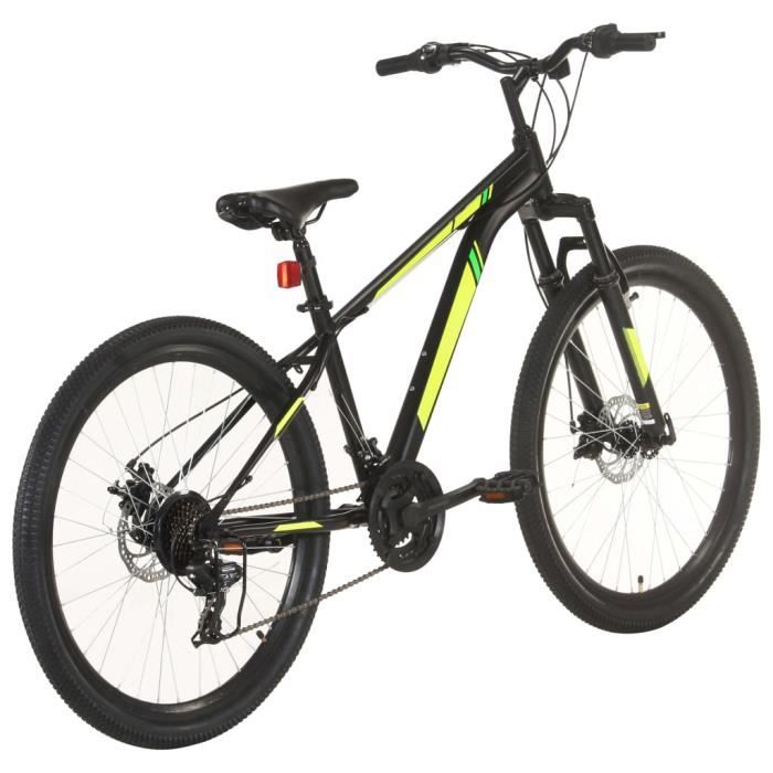 596MONDIAL Velo VTT Velo de montagne Velo a assistance electrique 21 vitesses Roues de 27 5 pouces 38 cm Noir VENTE FLASH Cdiscount Sport