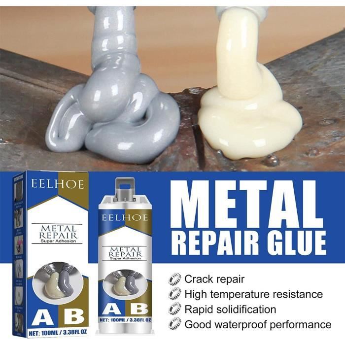 Pâte Réparatrice Métal Industrielle - Colle Gel Résistante à La Chaleur - Neuf - Soudure à Froid