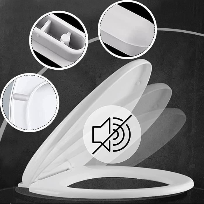 Cldestiny Accessoires Abattant Wc Reduire Bruit Afin Proteger Siege Toilette Comprend 8 Bouchons Cdiscount Bricolage