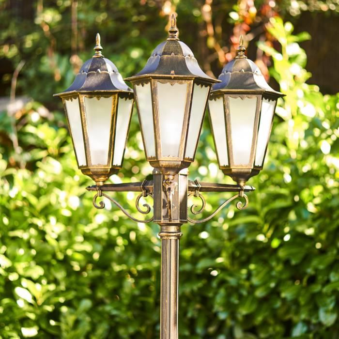 Lampadaire HOFSTEIN Hong Kong Frost Aluminium 3 T tes lampadaire-hofstein-hong-kong-frost-aluminium-3-t-tes