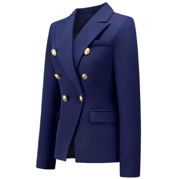 Blazer Long Femme Oversized - Double Boutonnage Ceinturé - Multi-couleurs - Neuf Avec étiquettes