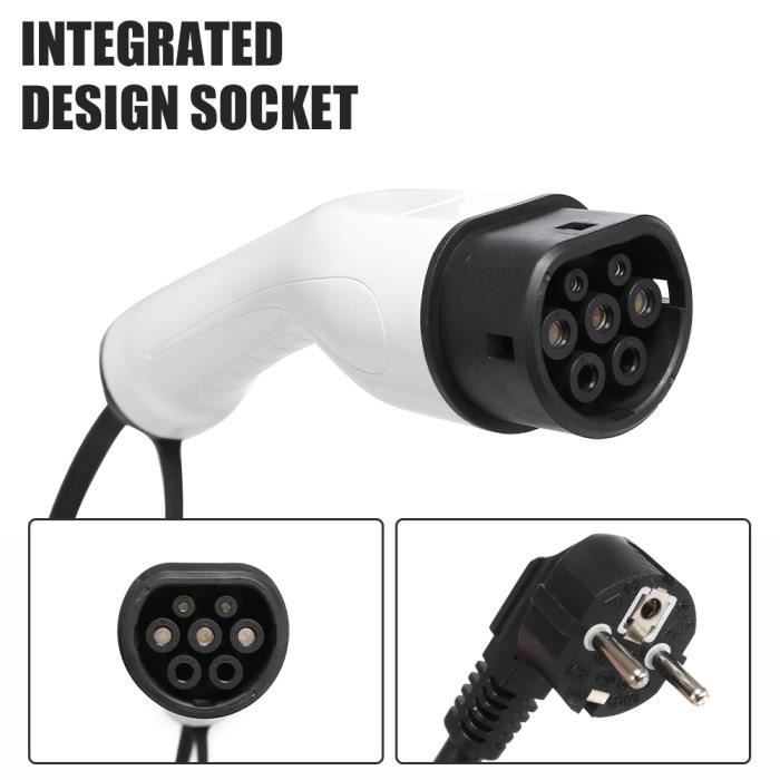 Adattatore Ricarica EV MotorMinds - Tipo 2 A Schuko 16A, 3.5KW Per Auto Elettriche