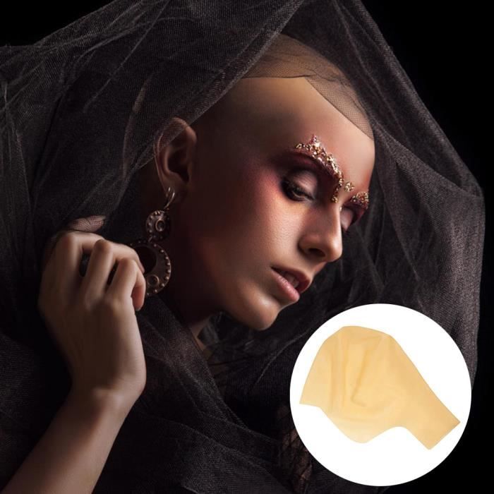 2 Pièces Bonnet Chauve En Latex - Déguisement Chauve - Pour Carnaval, Halloween, Cosplay - Taille Unique