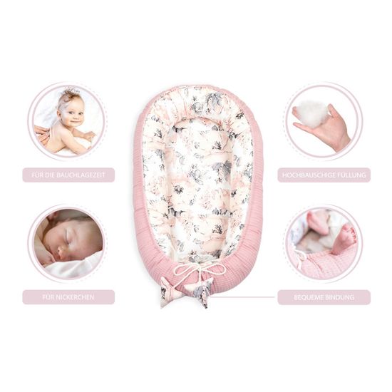 Totsy Baby Réducteur De Lit 90x50cm - Cocon En Coton Pour Bébé Garçon Ou Fille - Beige Étoiles