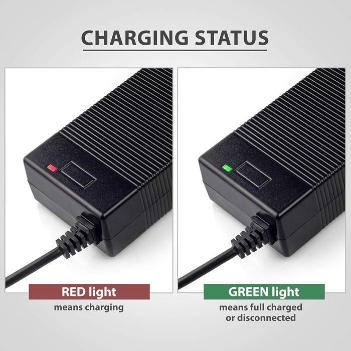 Chargeur Pour Trottinette Xiaomi M365/Pro Et Ninebot ES - 42V 2A - Câble 2m - Voyant Lumineux
