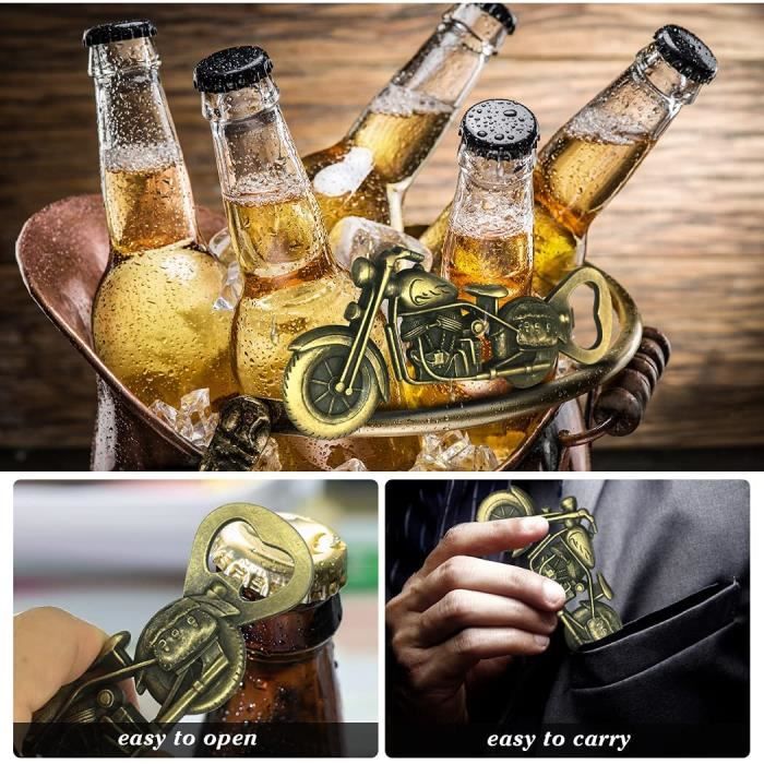 Ouvre-bouteille de bière en forme de moto vintage Style unique