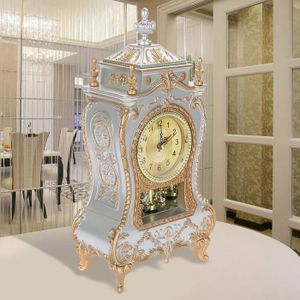 Horloge De Cheminée Ronde En Bois Acctim Epping - Blanc - Pile AA - Neuf