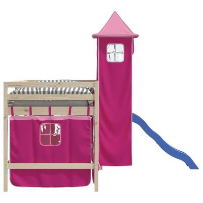 Rideaux Pour Lit Mezzanine VidaXL - Blanc/Noir Avec Poches Rangement Enfant