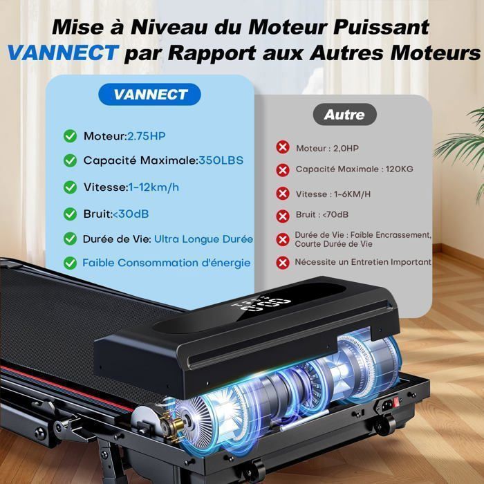 Tapis De Course électrique Pliable Et Portable - 6 Km/h - Pour Course à Pied Et Fitness à La Maison