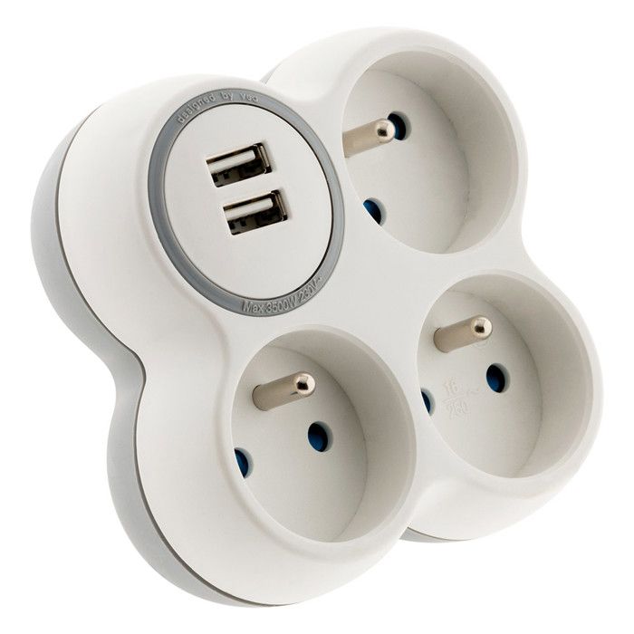 CHENG-Multiprise USB C Power Delivery 20 W + Port USB-A + 2