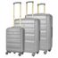 Argent Aerolite ABS Bagage Cabine /à Main Valise Rigide L/éger 4 roulettes Set de 2