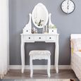 Coiffeuse Moderne Table De Maquillage Avec Tabouret Pour Chambre