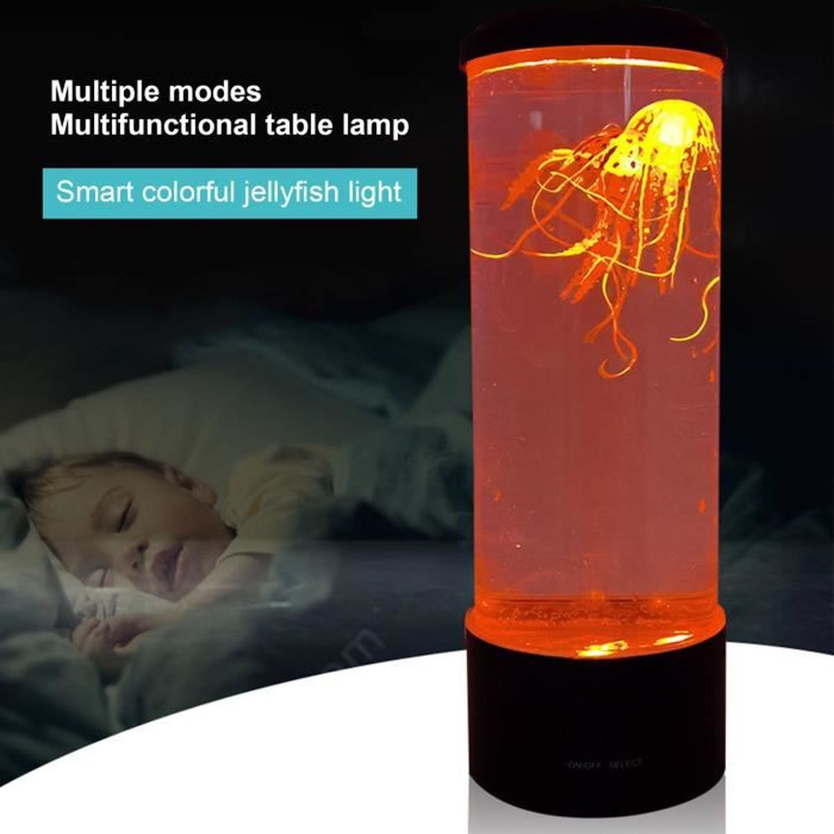 URB Lampe de méduse Lampe méduse USB couleur changeante réaliste LED