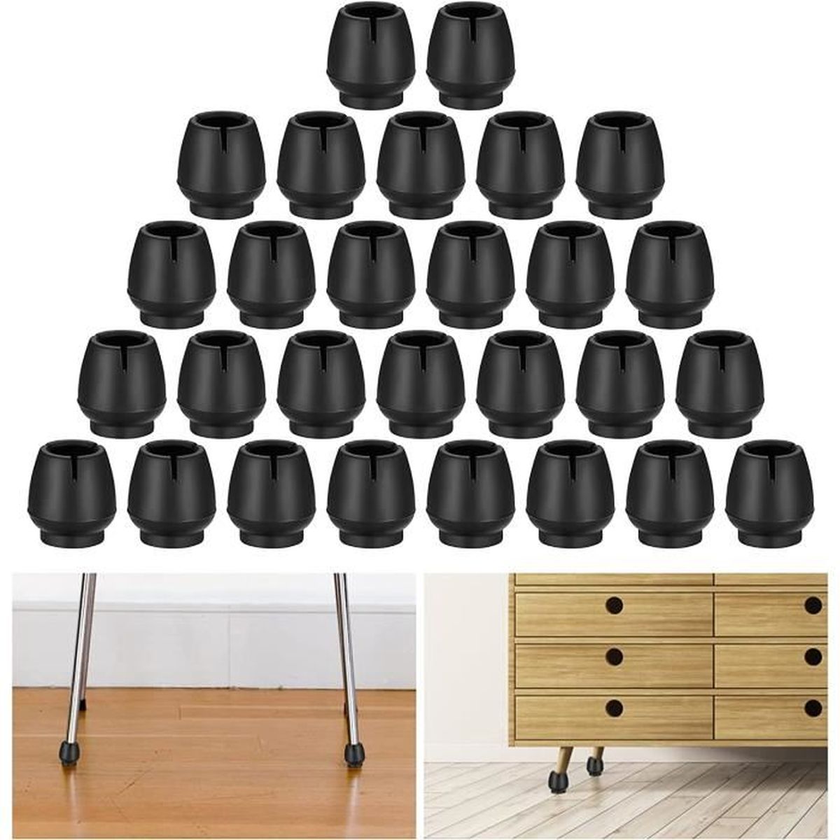 Lot De 2 Embouts En Caoutchouc Pour Parapluie/bâton De Randonnée - Protection Anti-rayures, Diamètre Intérieur ~4.8 Cm