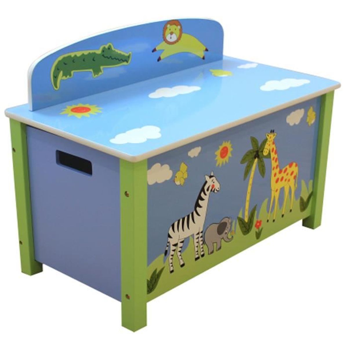 Coffre A Jouets Enfant En Bois Multicolore Motif Animaux Dim H 65 X L 56 X P 36 Cm Achat Vente Coffre A Jouets 6037657363282 Soldes Cdiscount