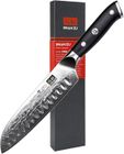 SHAN ZU Couteau de Damas de Santoku en Acier Damas Japonais 67 Couche Acier Couteaux de Cuisine PRO Series