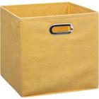 Boîte de rangement pour meuble en tissu - Five - 31x31 cm - Jaune