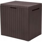 KETER Coffre de jardin Boîte de rangement 113 L City Storage Box marron
