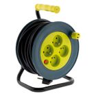 Enrouleur ménager 4x2P+T - 15m 3G1mm² - Jaune - Zenitech