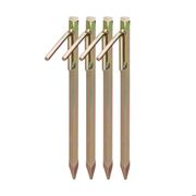 YAOBLUESEA - 100 Piquets D'Ancrage En U - Acier Galvanisé 15 Cm - Pour Toile De Jardin, Clôture, Camping