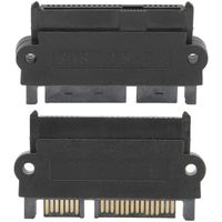 SAS to SATA Adapter, SF092 SAS 22 Pin to 7 Pin+15 Pin SATA Hard Disk Motherboard 15PIN Power Supply Converter (Black)