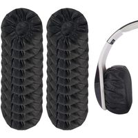 100 Pcs Hygiénique Jetables Couvre-Oreillettes pour Casque pour la Plupart des Écouteurs avec Coussinets de 10 à 12 cm(Noir)