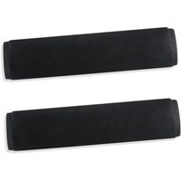 Lot de 2 coussinets noirs pour ceinture de sécurité - Pour enfants et adultes - Protection de ceinture de sécurité rembourrée 