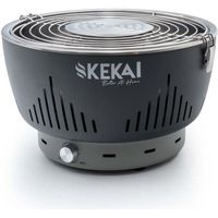 Barbecue de Table Portable Kekai Crater - Gris - Cuve Récupération Graisses - Ventilateur Réglable