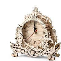 Puzzle Bois 3D Horloge Modèle,Maquette en Bois a Construire Adulte Horloge de Bureau,Kits de Modèles de Bricolage Construction Jouet