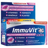 56895 Forté Pharma Immuvit'4G Sénior 30 Comprimés