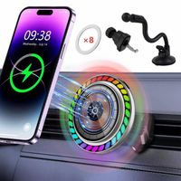 KENLUMO Qi 20W Supports telephone voiture colorée aromathérapie Chargeur sans fil magnétique pour voiture Auto Universel Ventouse