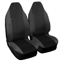 Housses de siège deux-colorés pour Smart fortwo 1ère série en eco cuir - noir gris foncè