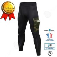 CONFO® Pantalons de sport pour hommes - Noir - Fitness - Respirant - Camouflage PRO training running