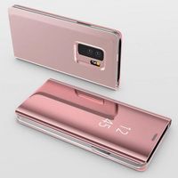 Coque Samsung Galaxy A50 - Housse Etui Rabat Miroir Rose Protection Clear View [Phonillico®