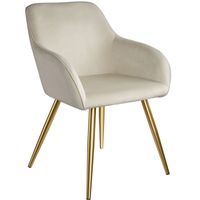 TECTAKE Chaise MARILYN Effet Velours Style Scandinave
